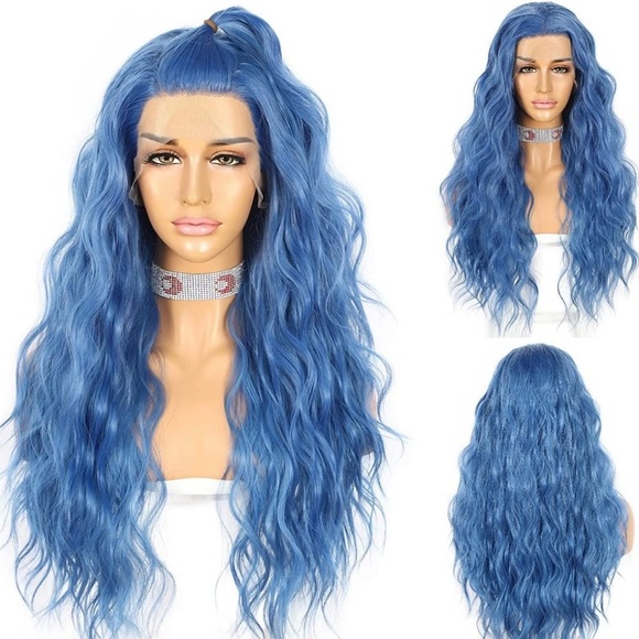 💕 24” BLUE WAVE WAVY LACE FRONT WIG 💕 *NEW*